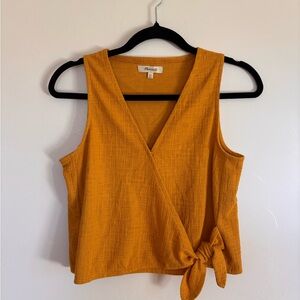 Madewell Mustard Wrap Tank Top XS